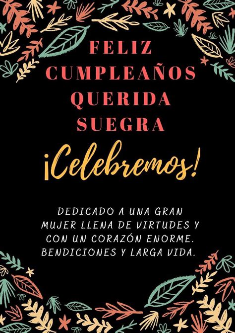 palabras de cumpleaños para mi suegra|Feliz Cumpleaños Suegra